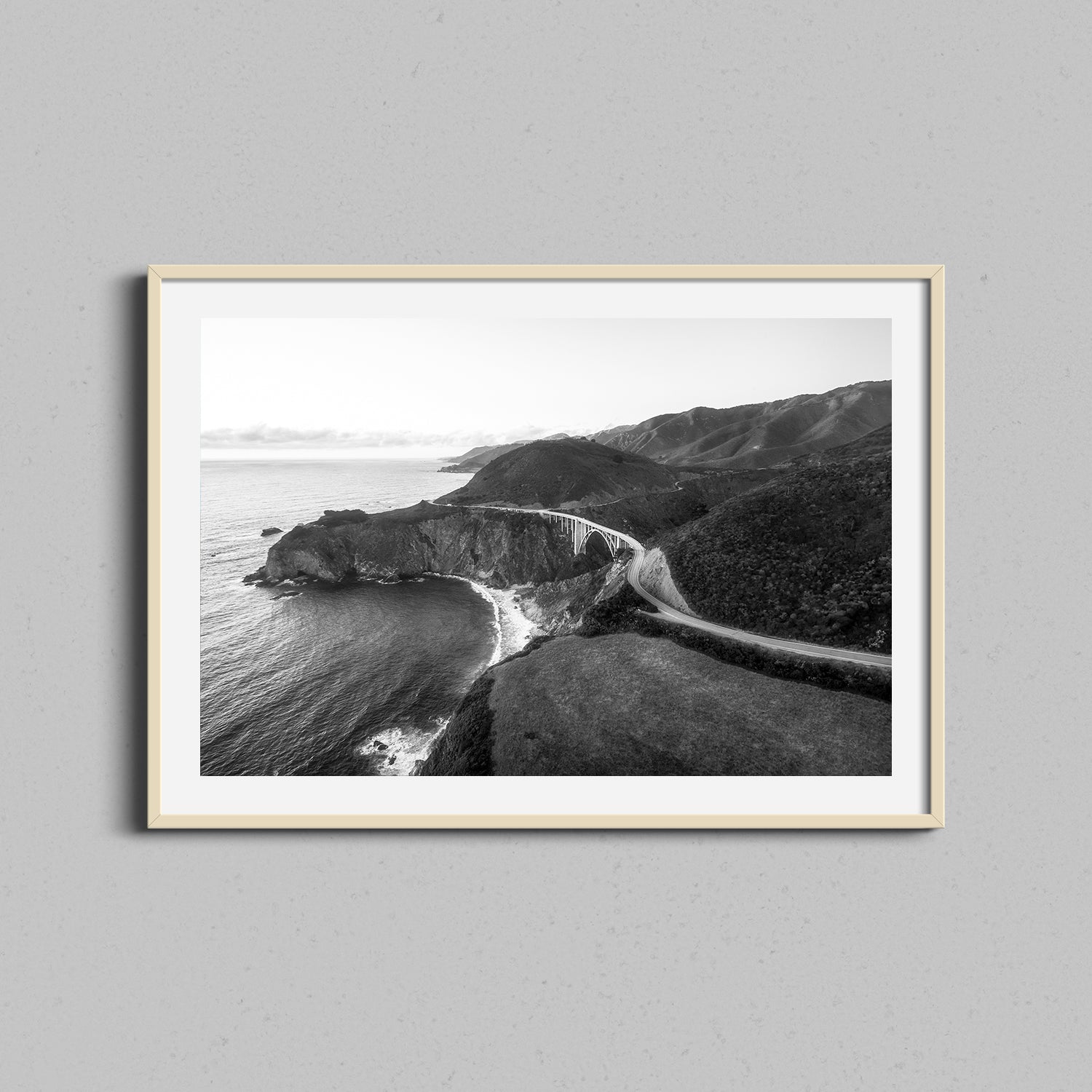 Bixby Bridge Black and White Print