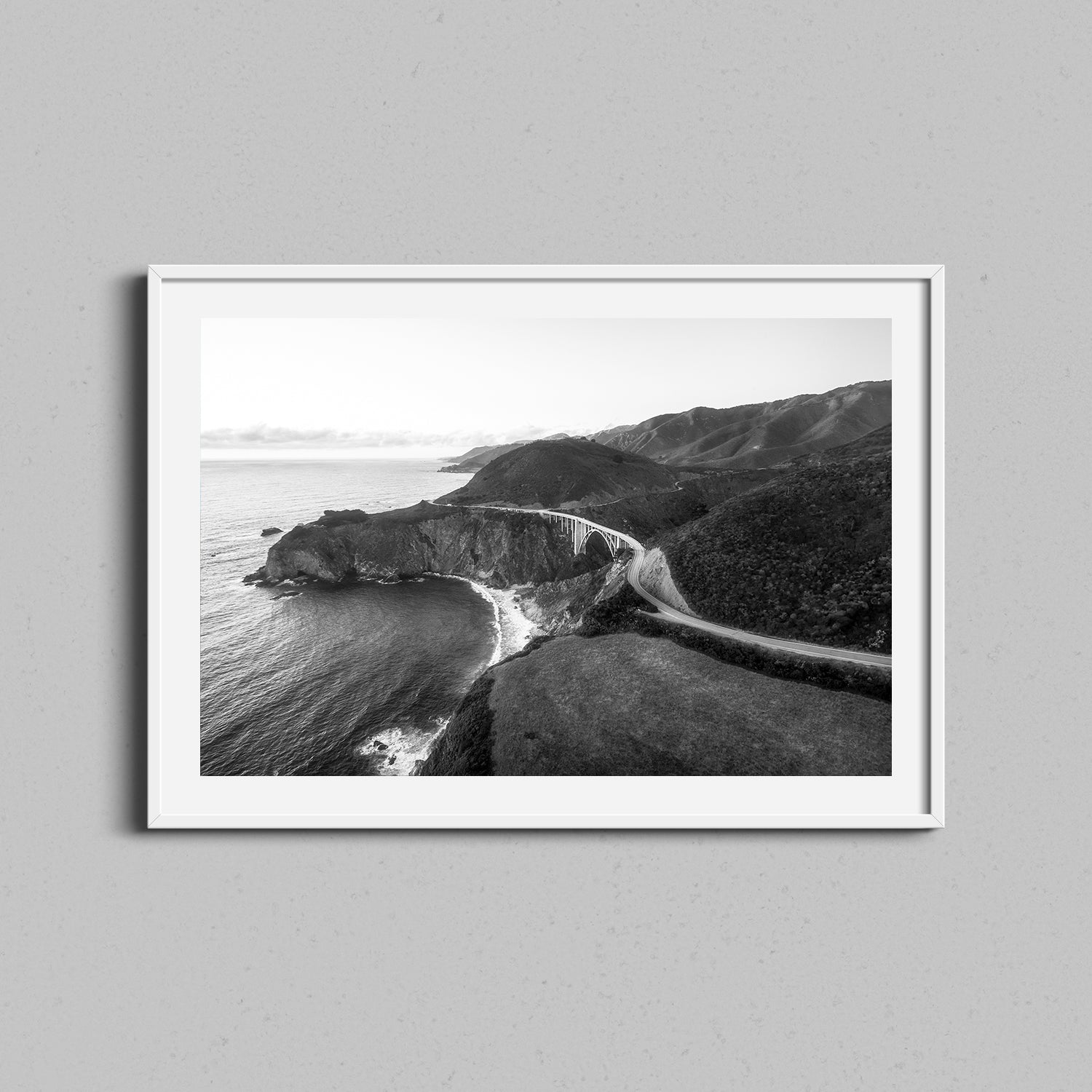 Bixby Bridge Black and White Print
