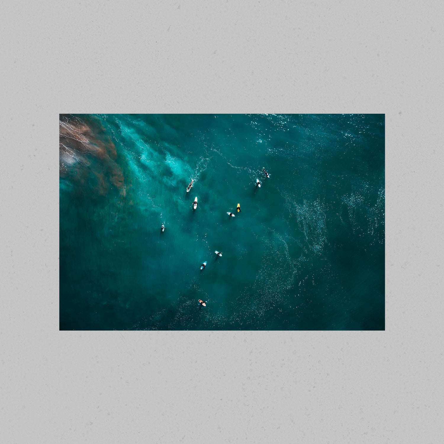 Surfers from Above Print