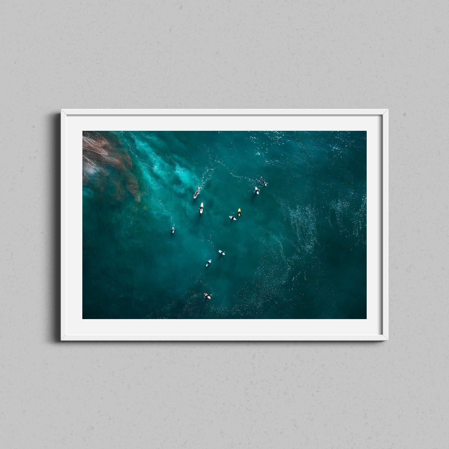 Surfers from Above Print