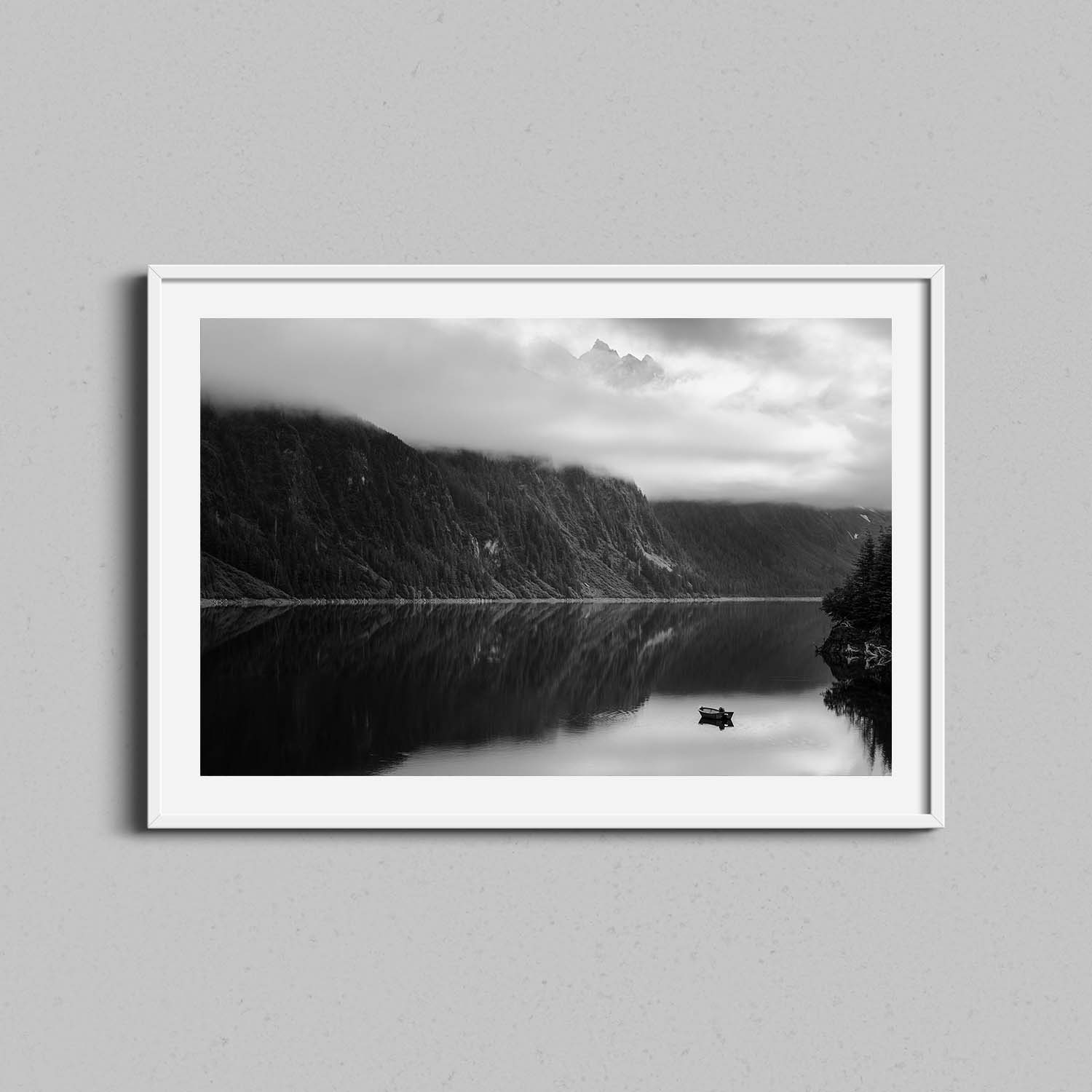 Alaska Foggy Lake Print