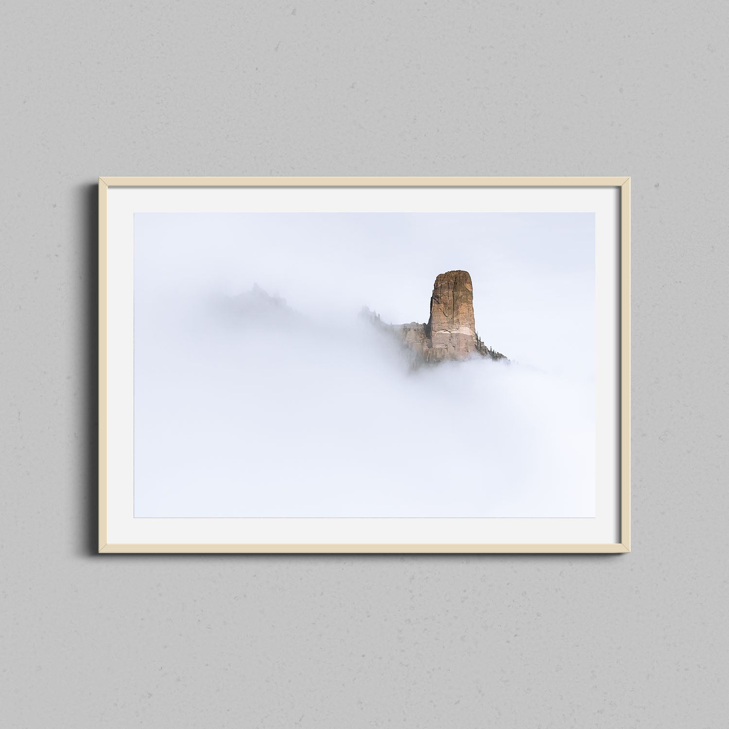 Chimney Rock Fog Print