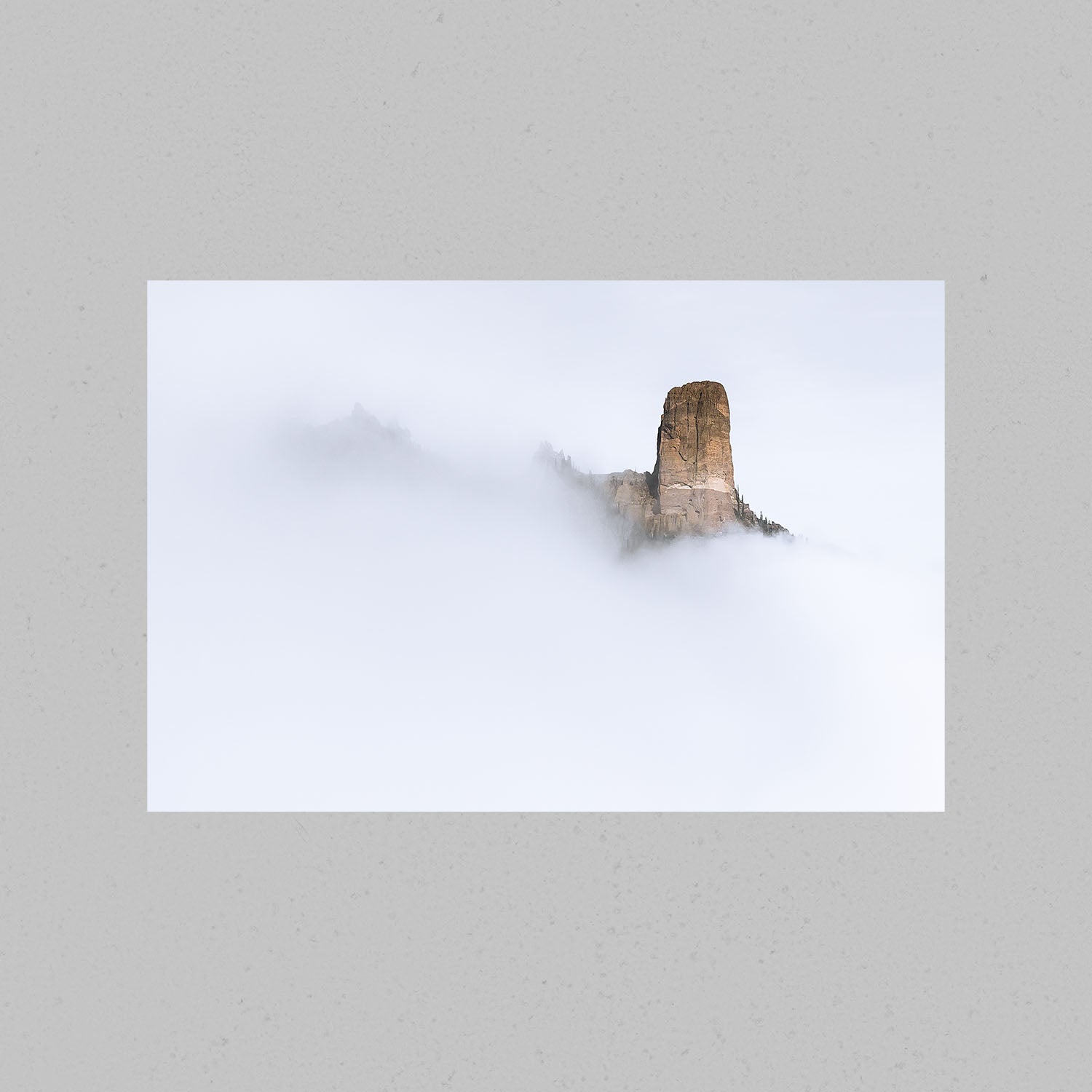 Chimney Rock Fog Print