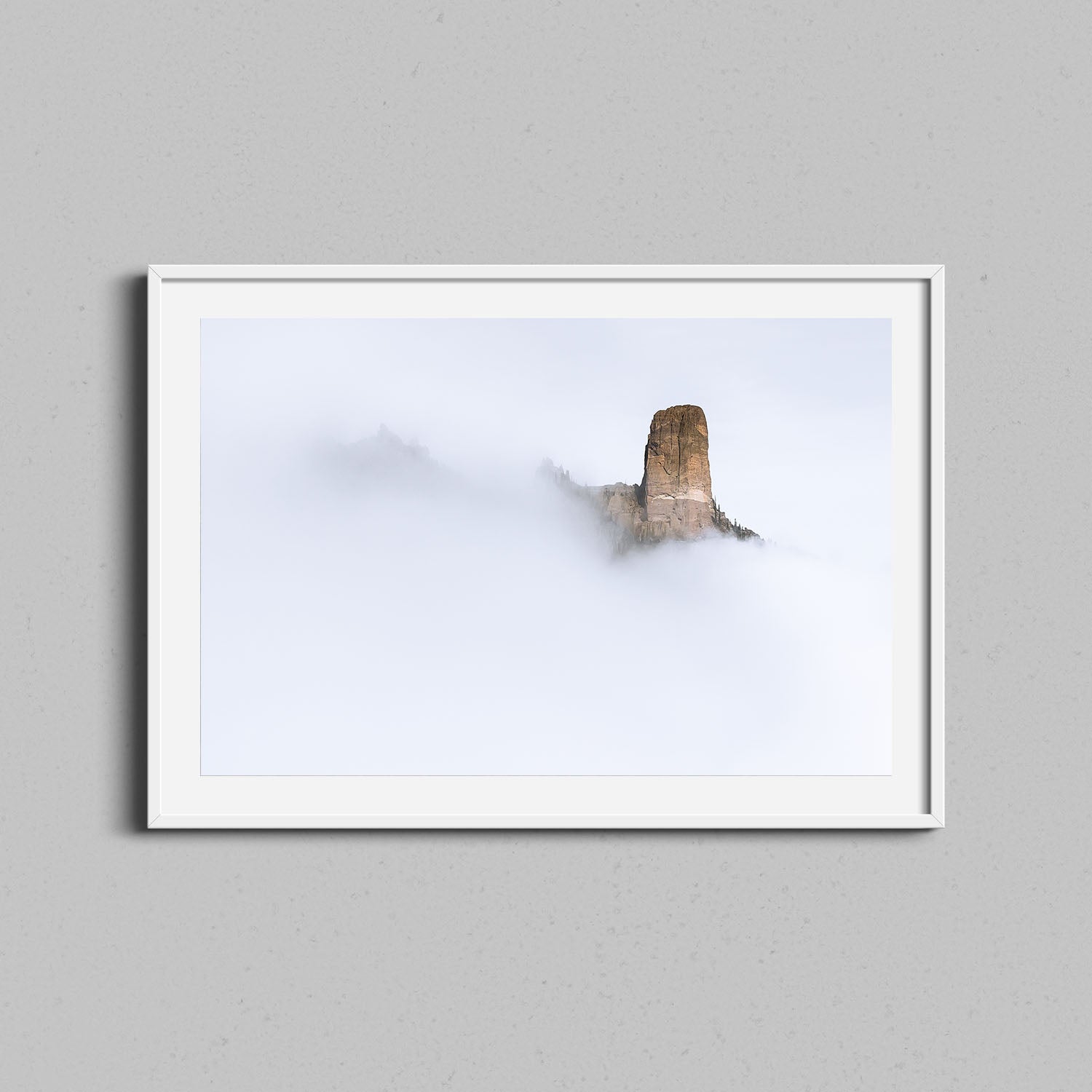 Chimney Rock Fog Print