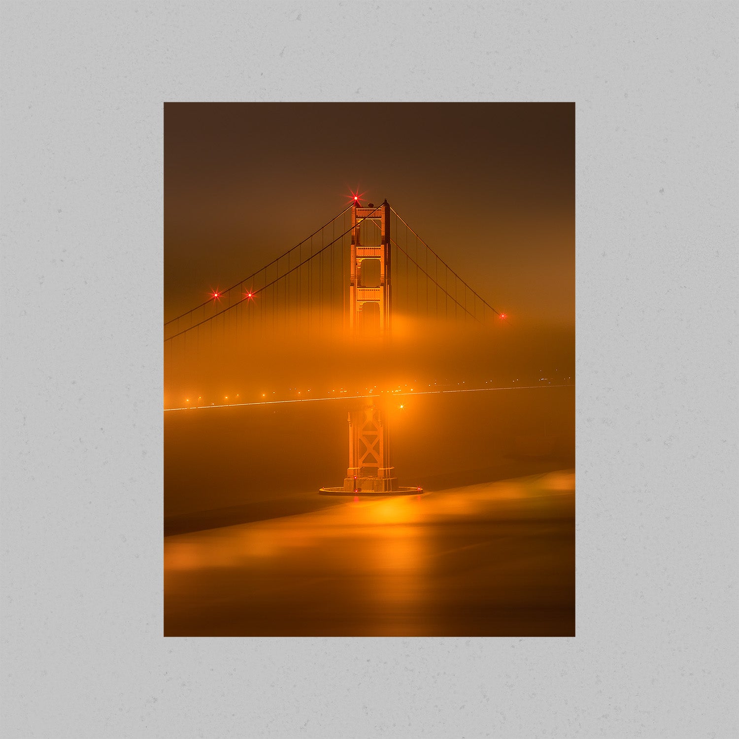 Glowing Gate Bridge Print