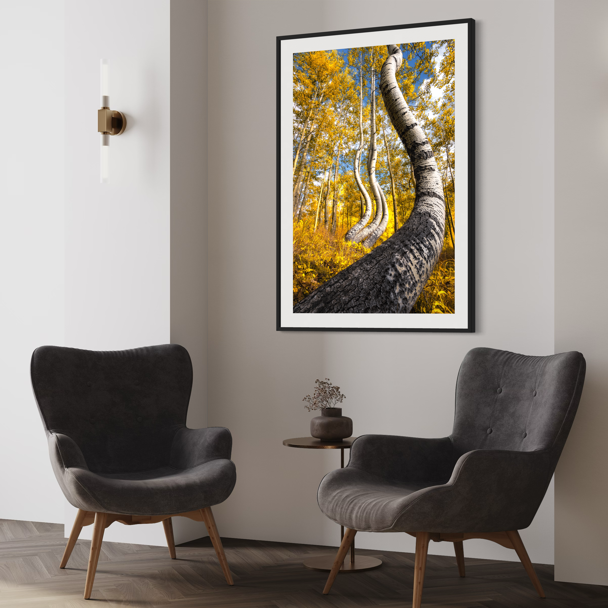 Dancing Autumn Aspen Trees Print
