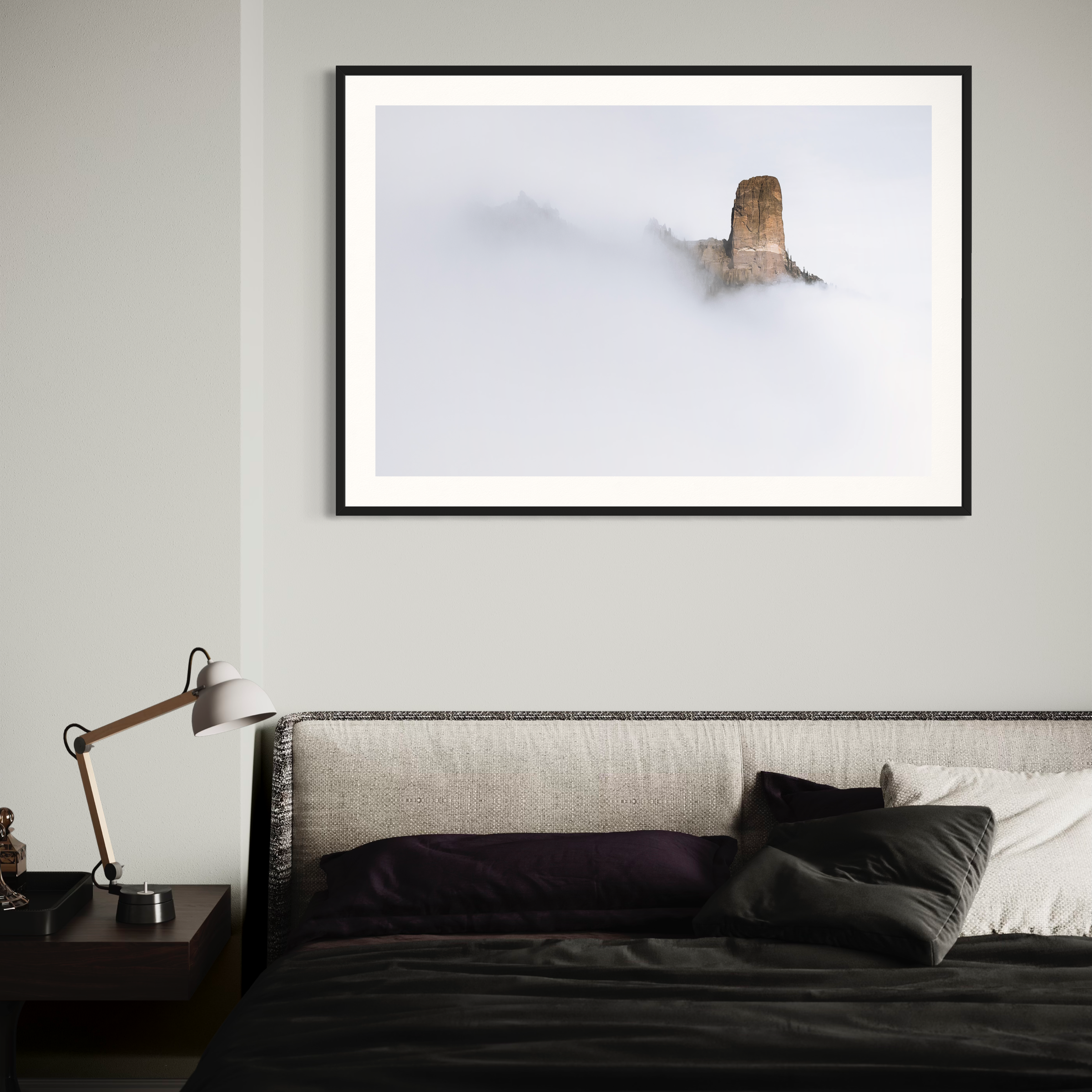 Chimney Rock Fog Print
