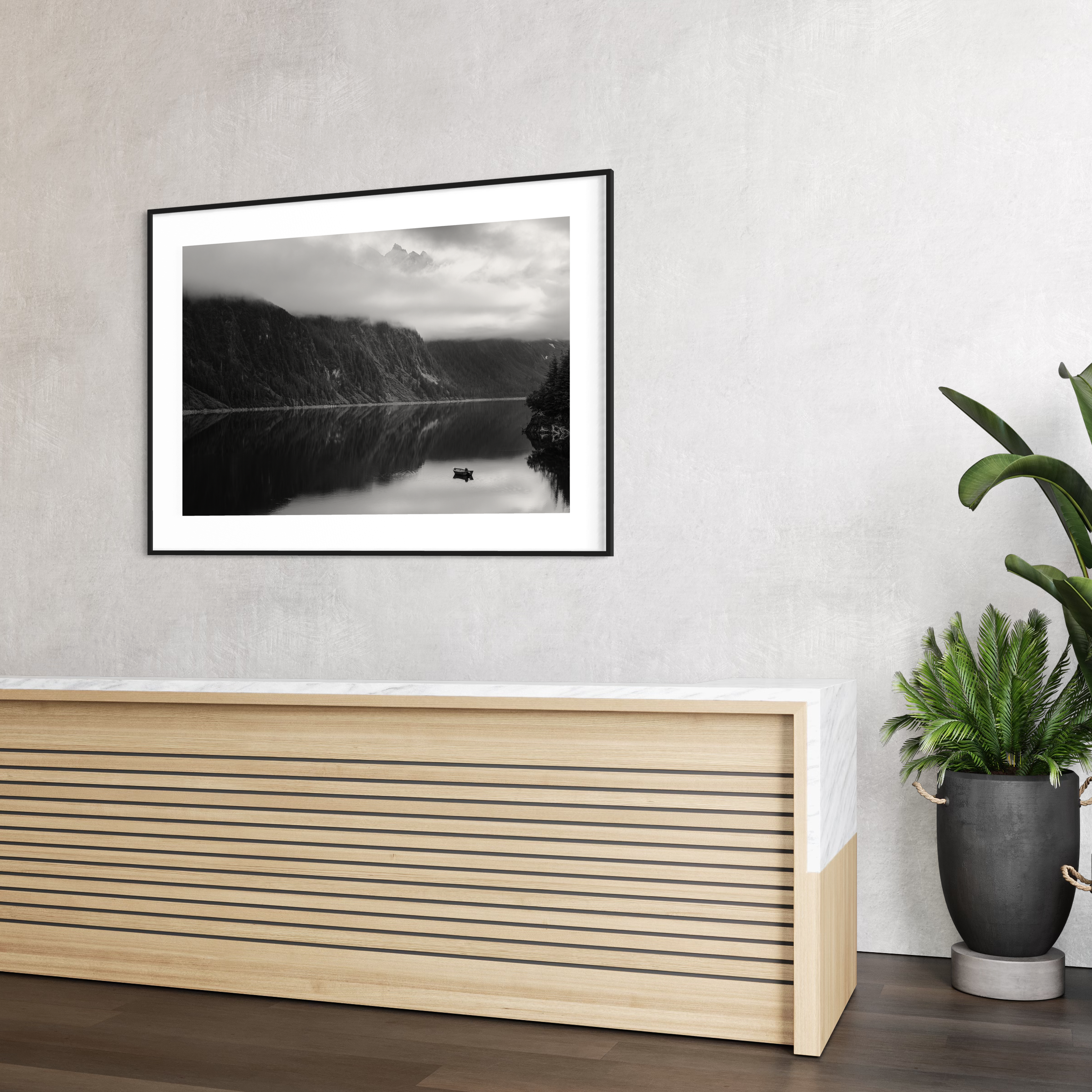 Alaska Foggy Lake Print