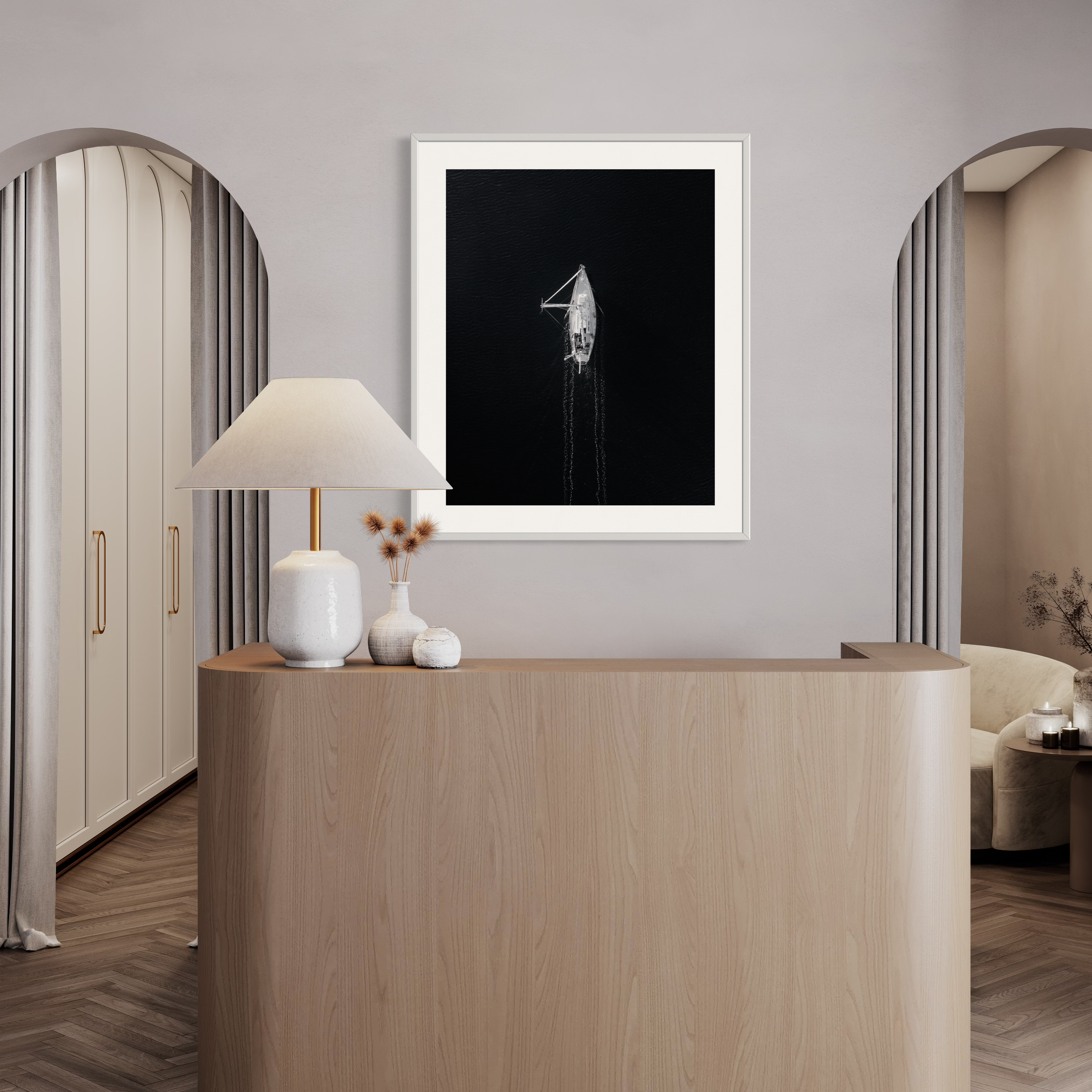 Aerial Sailboat Print