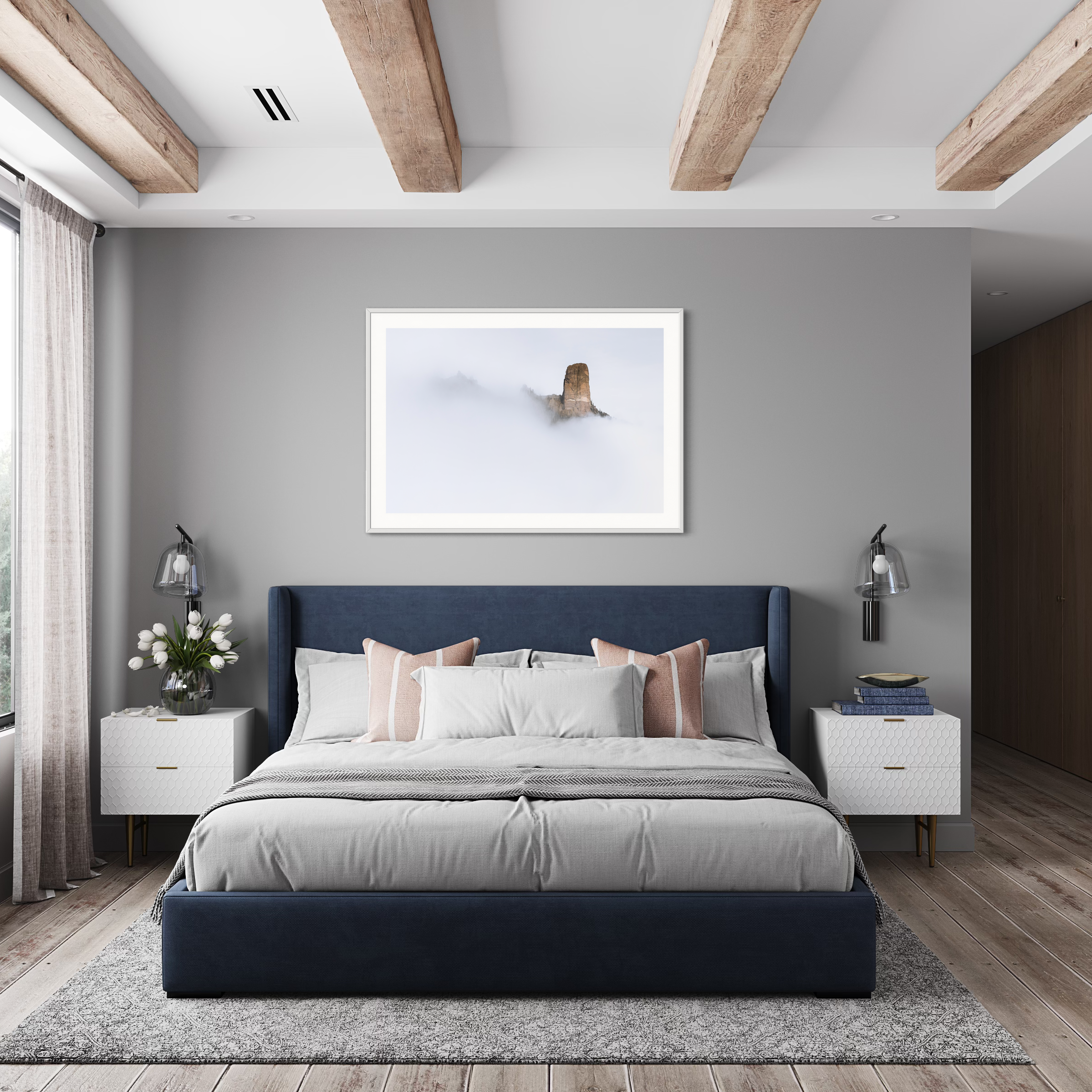 Chimney Rock Fog Print