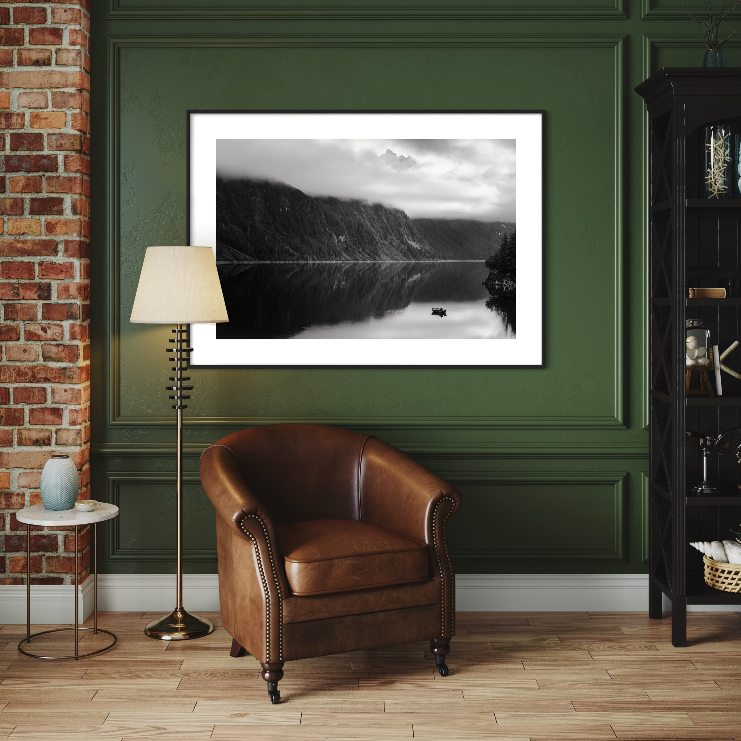 Alaska Foggy Lake Print