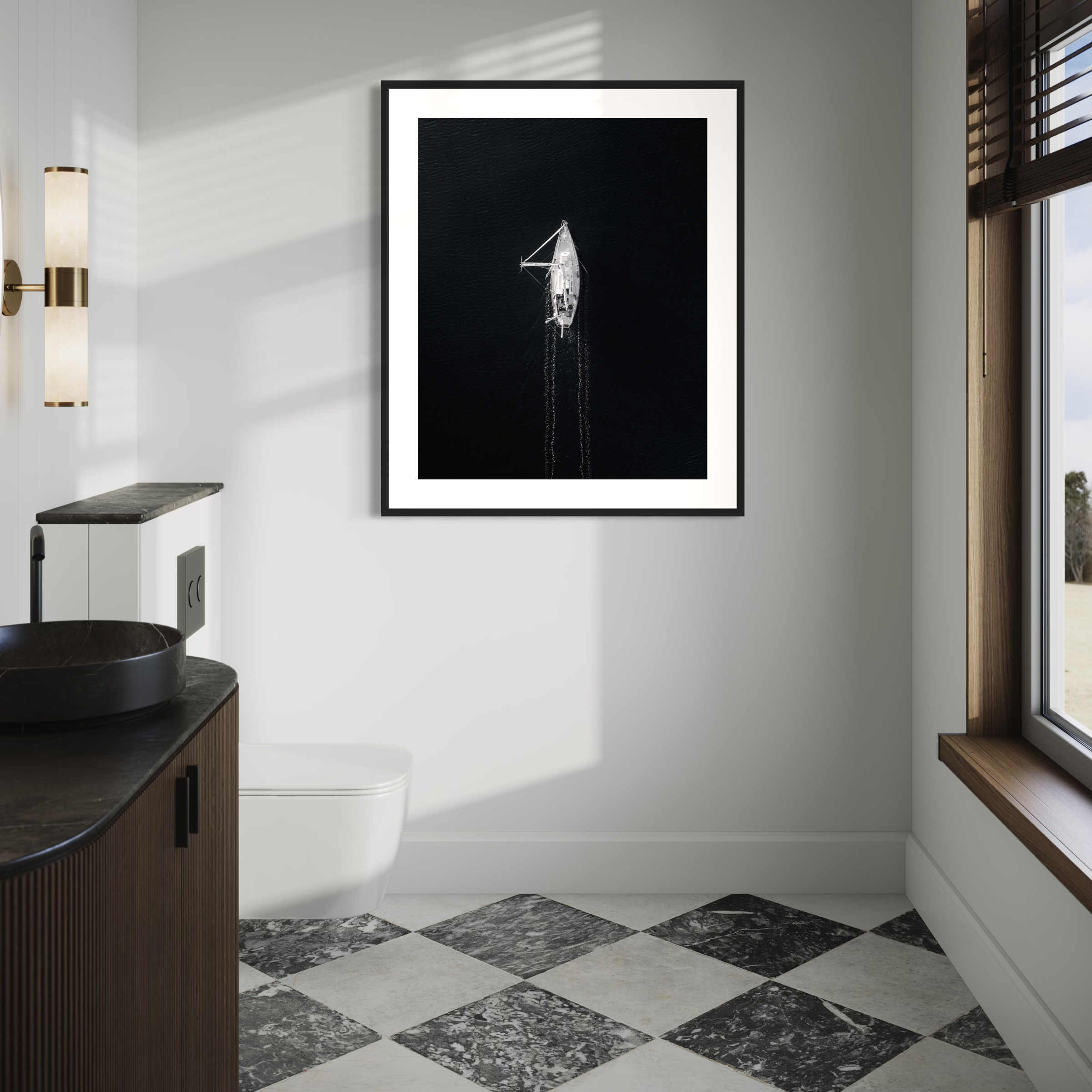 Aerial Sailboat Print