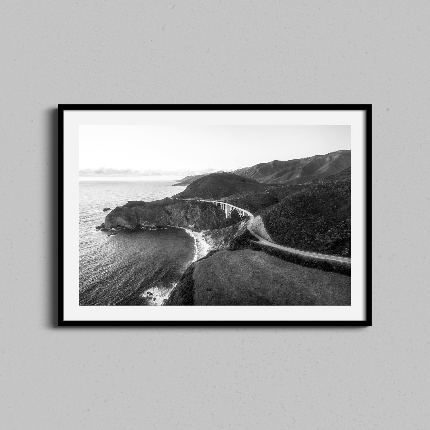Bixby Bridge Black and White Print