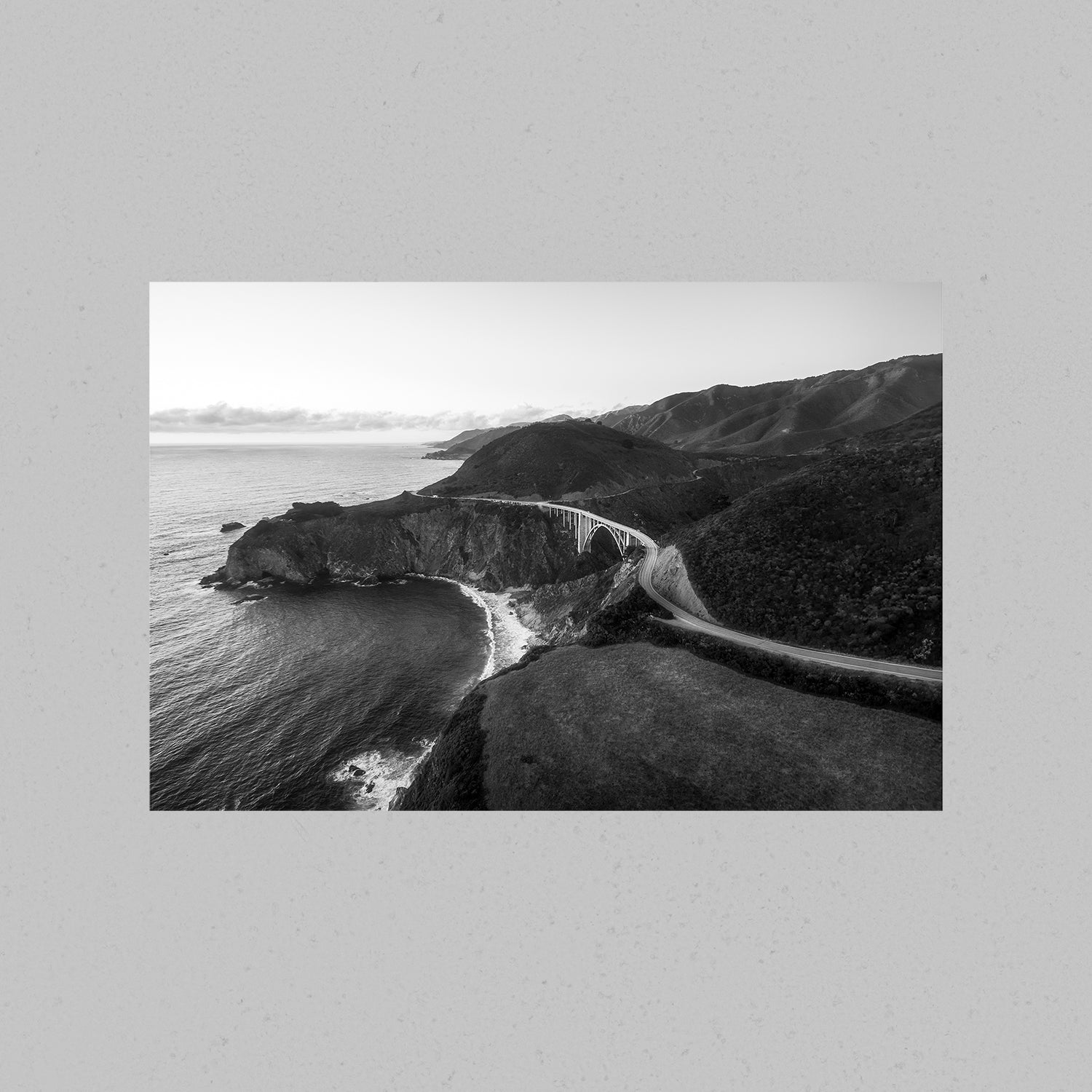 Bixby Bridge Black and White Print