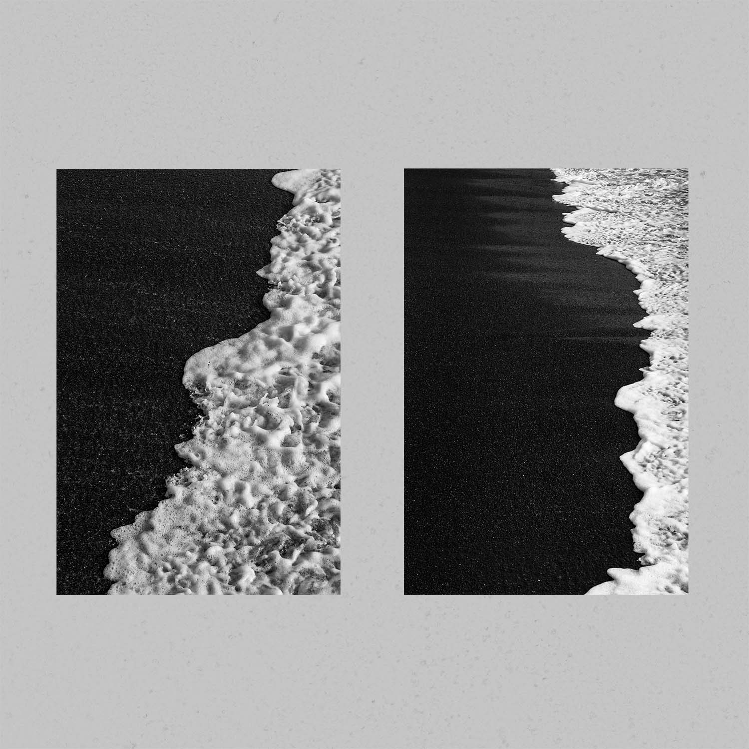 Black Sand Beach Diptych Prints