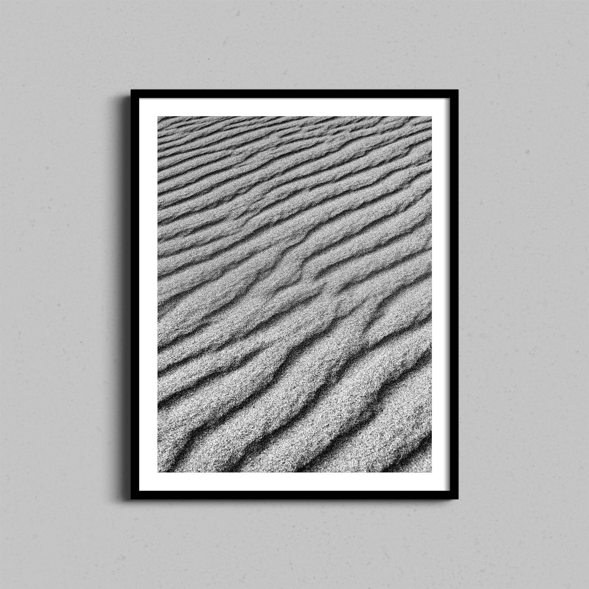 Abstract Sand Dunes Black and White Print