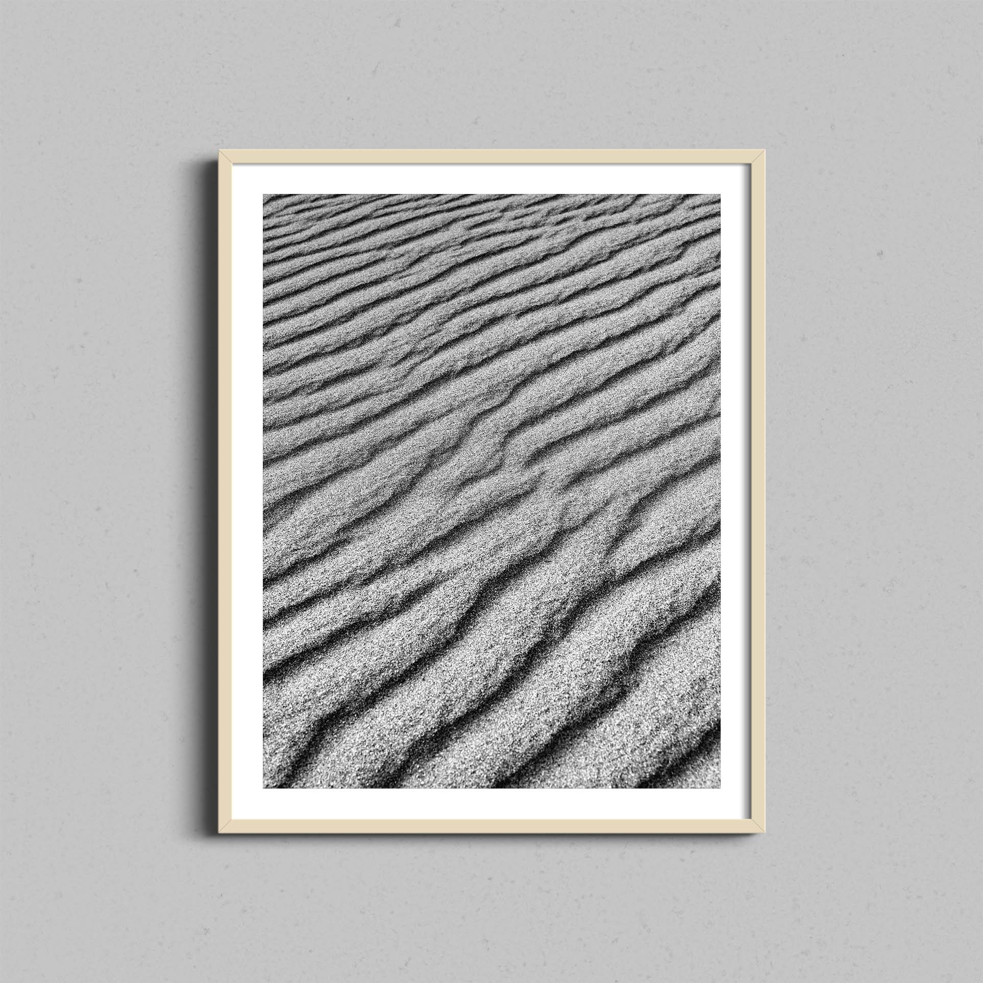 Abstract Sand Dunes Black and White Print