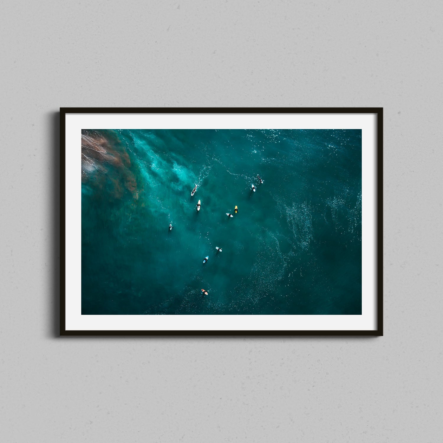 Surfers from Above Print