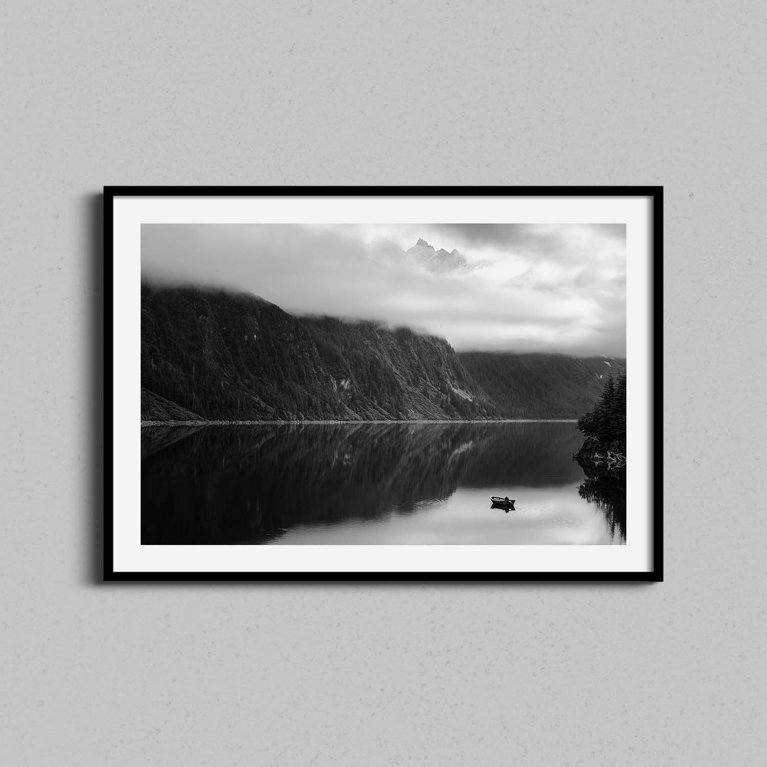 Alaska Foggy Lake Print