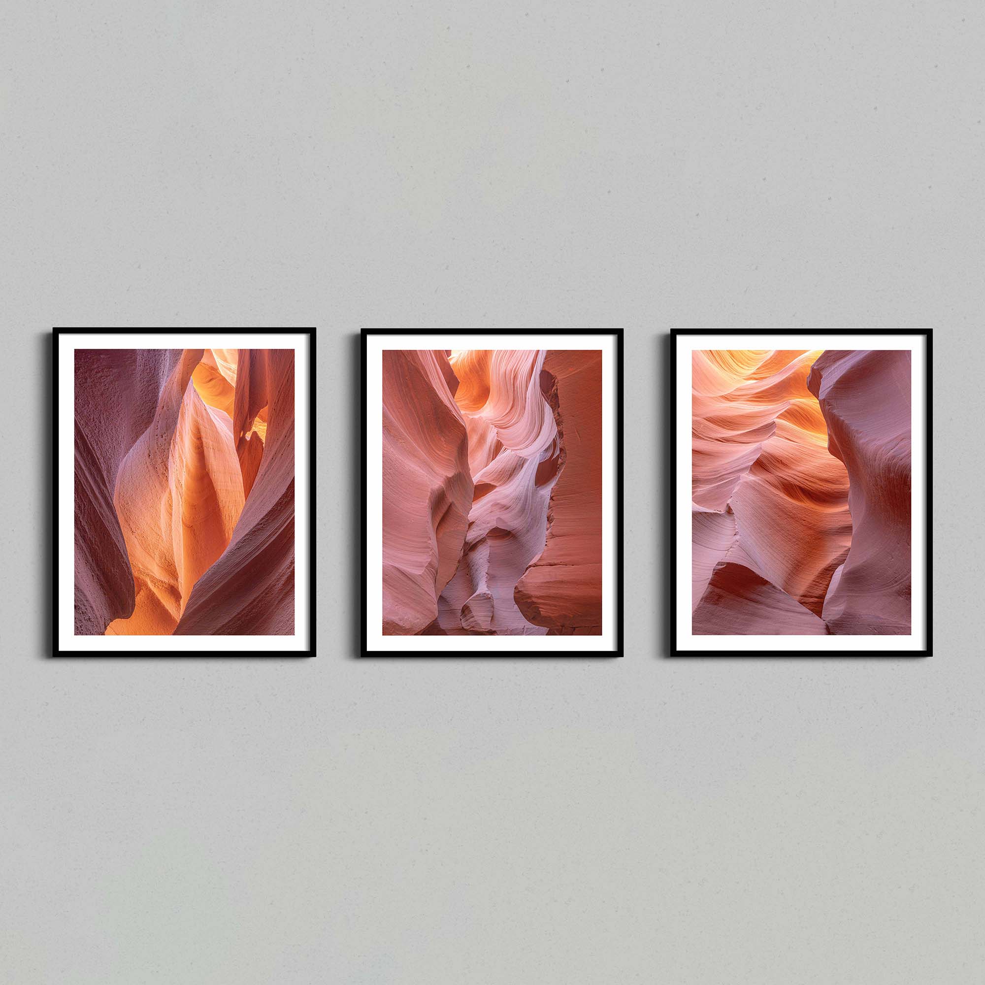 Antelope Canyon Triptych Prints