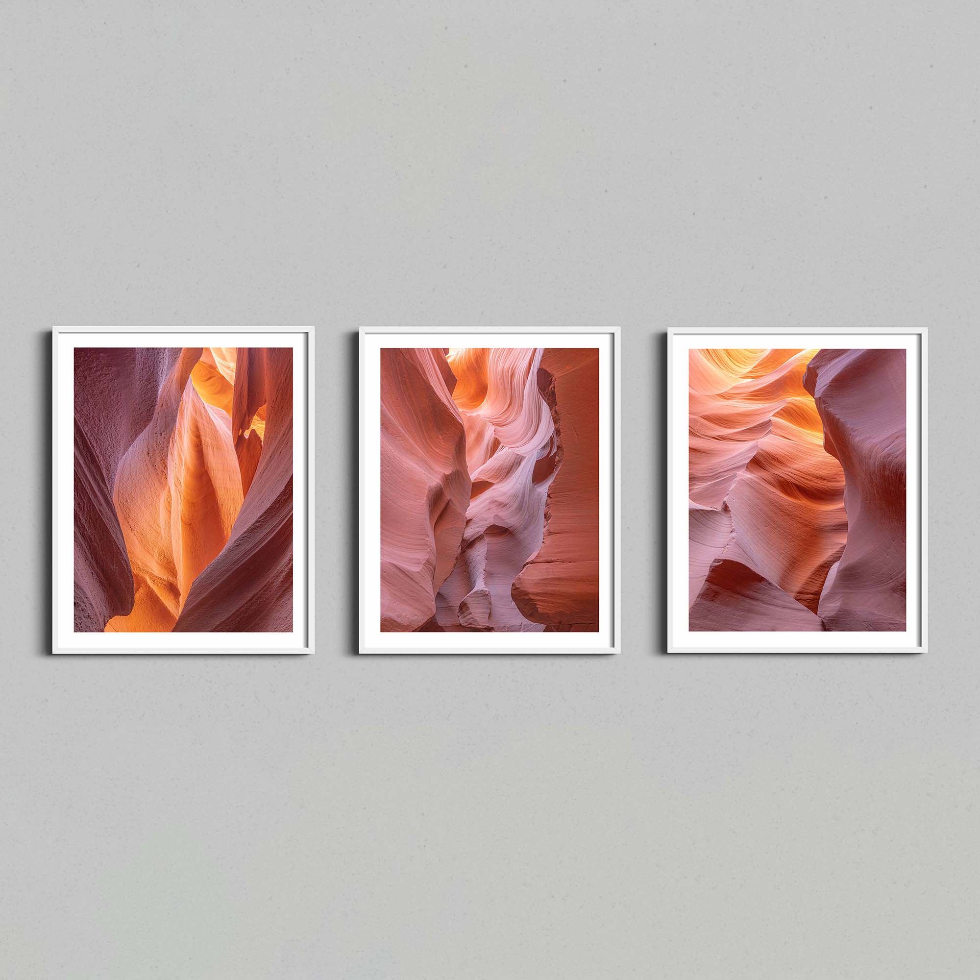 Antelope Canyon Triptych Prints