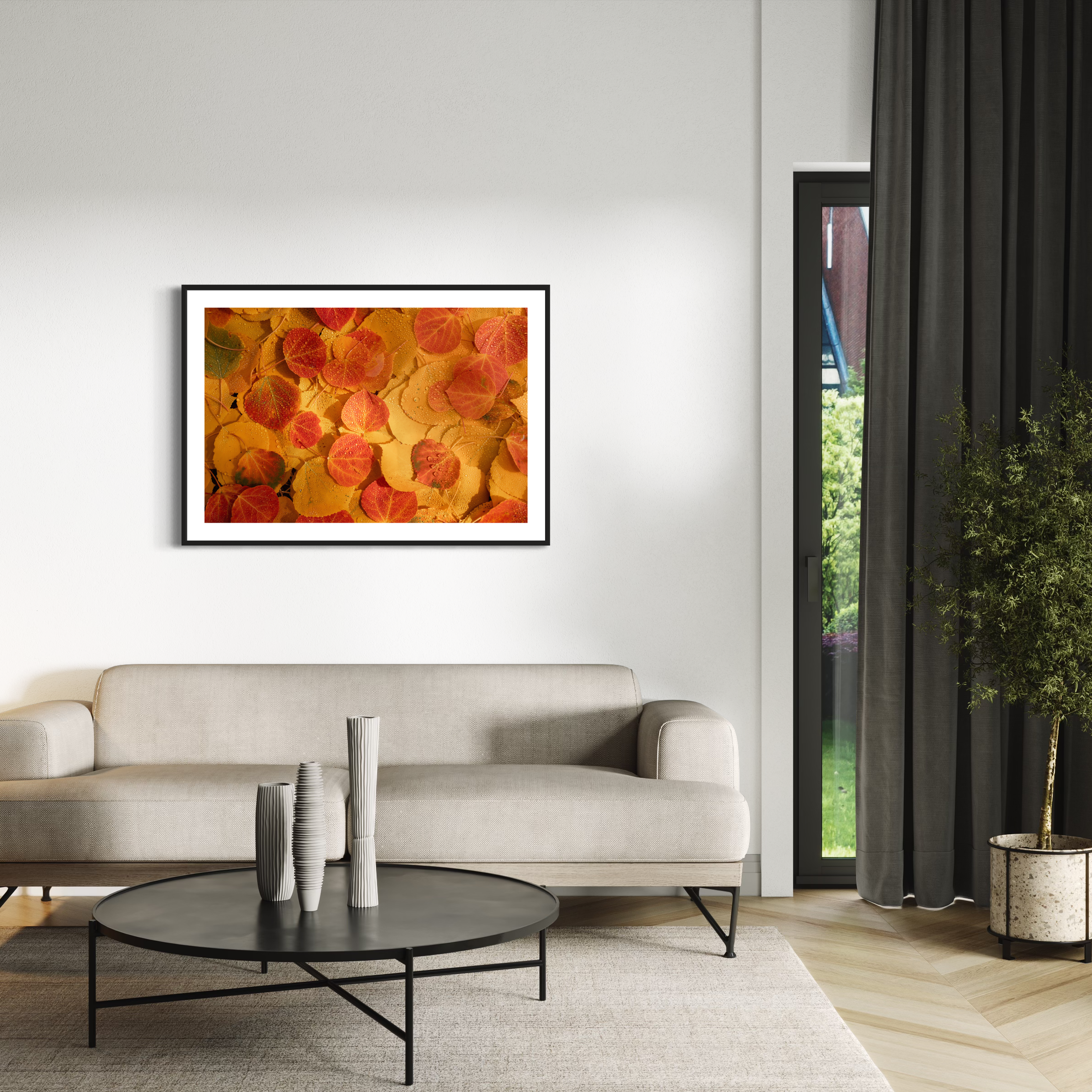 Autumn Leaves Abstract Print