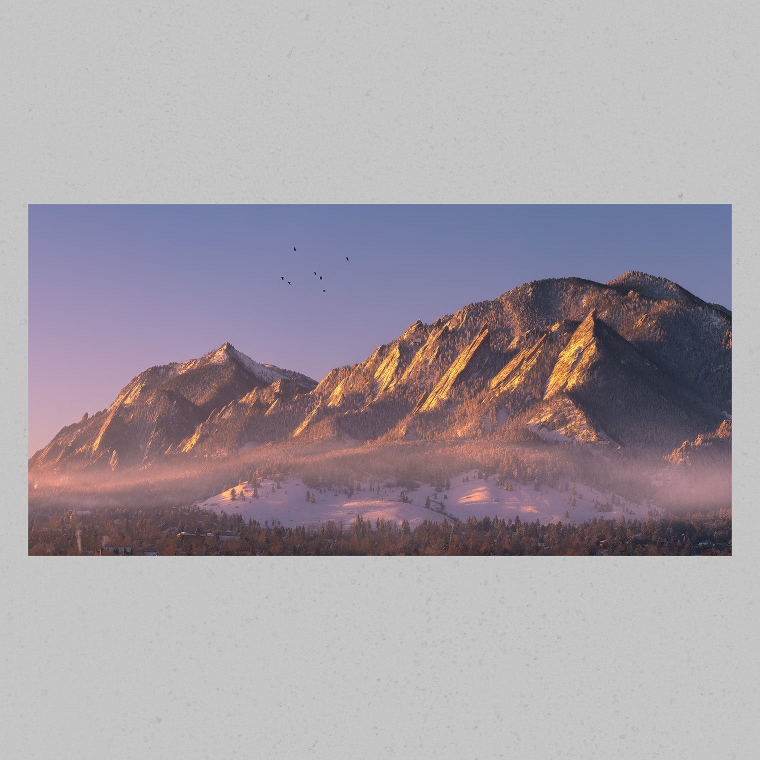 Winter Boulder Flatirons Print