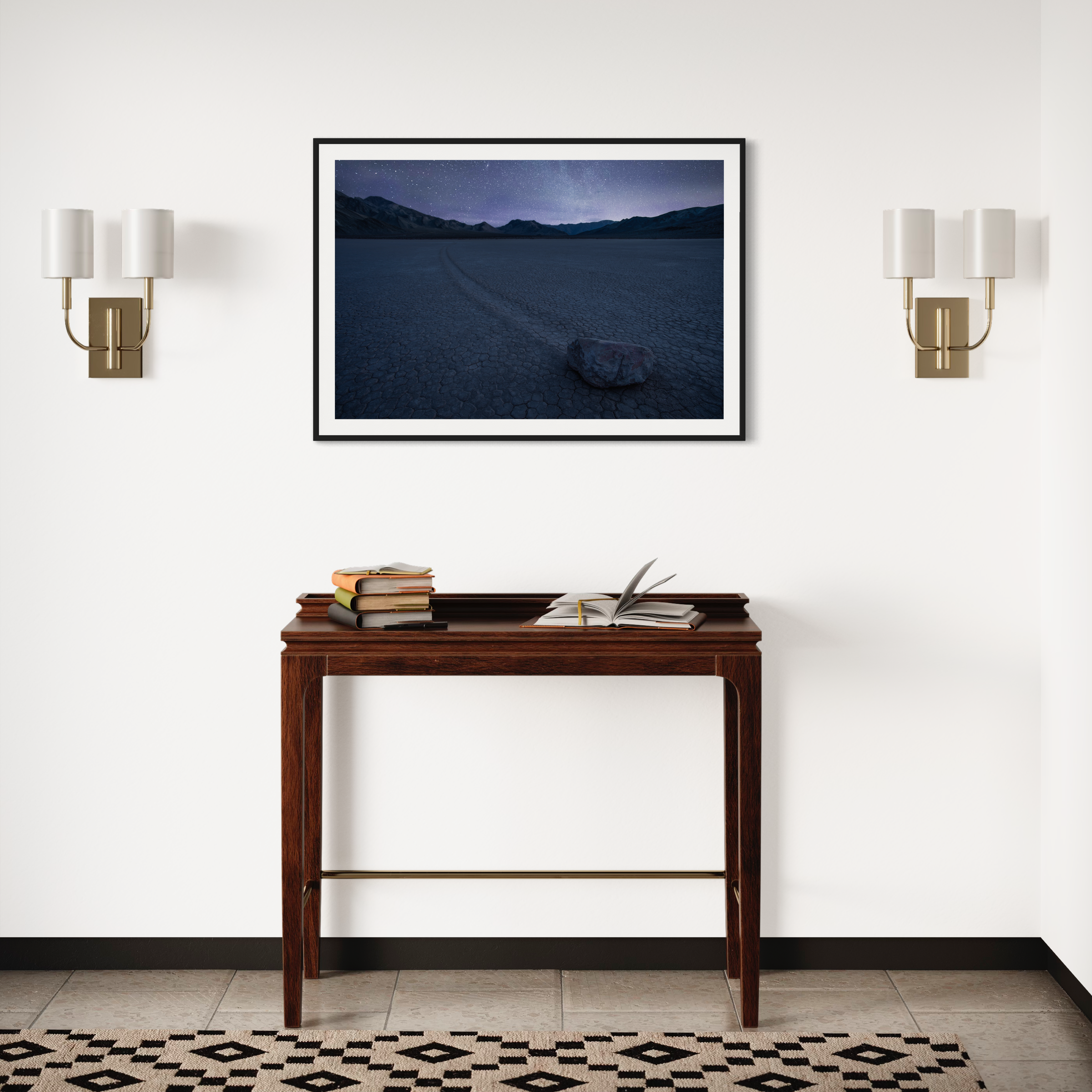 Death Valley Sailing Stone Night Print