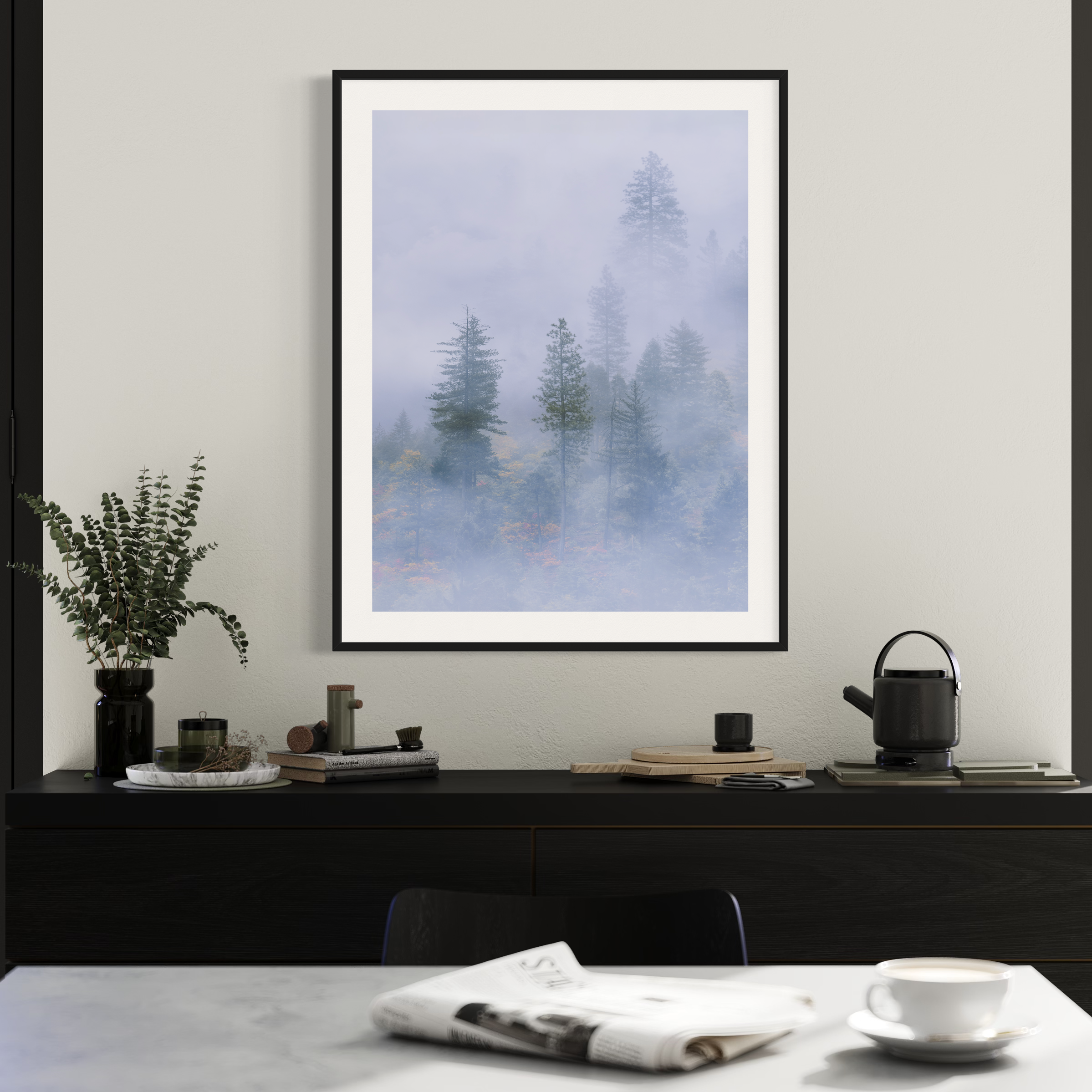 Misty Forest Print