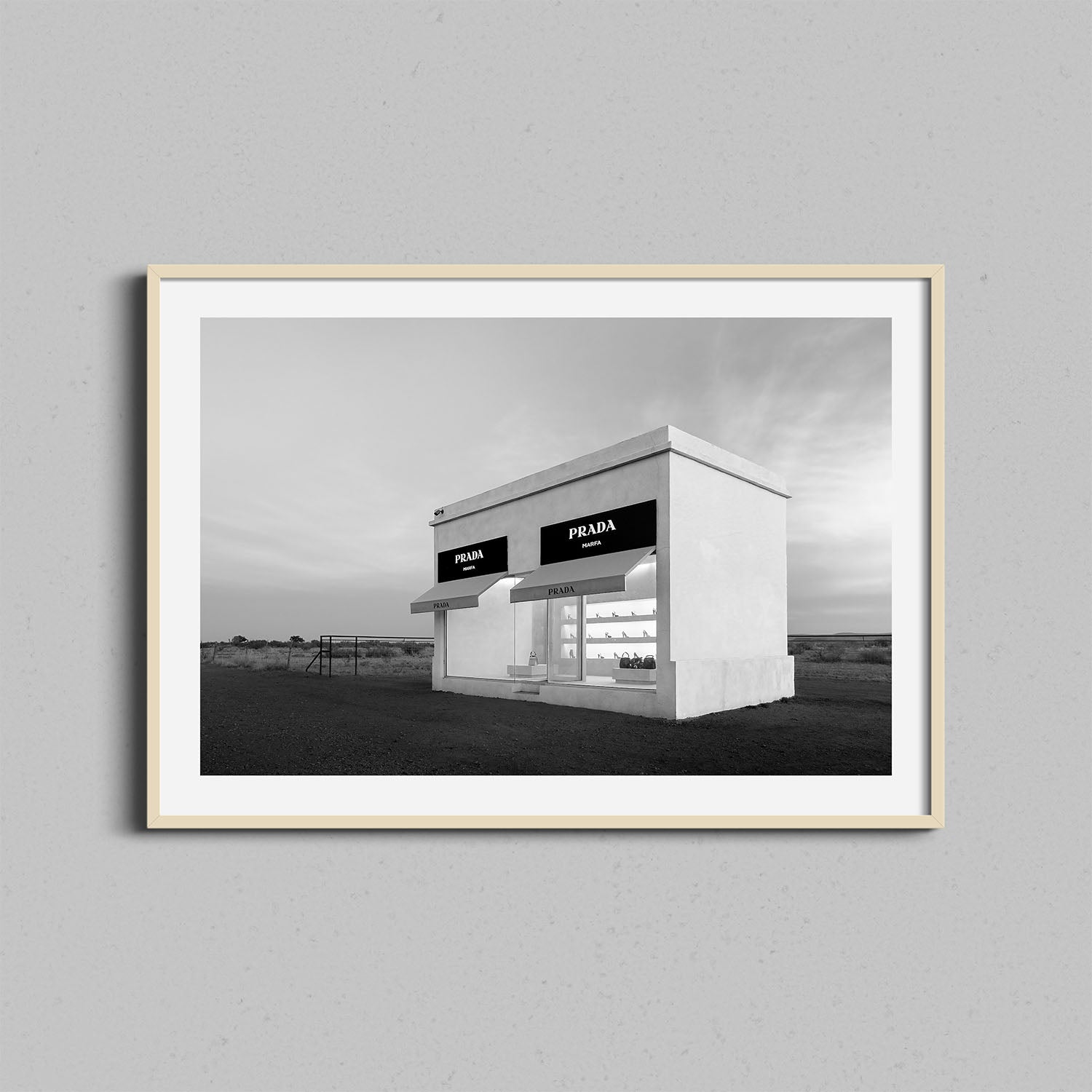 Prada Marfa Black and White Print