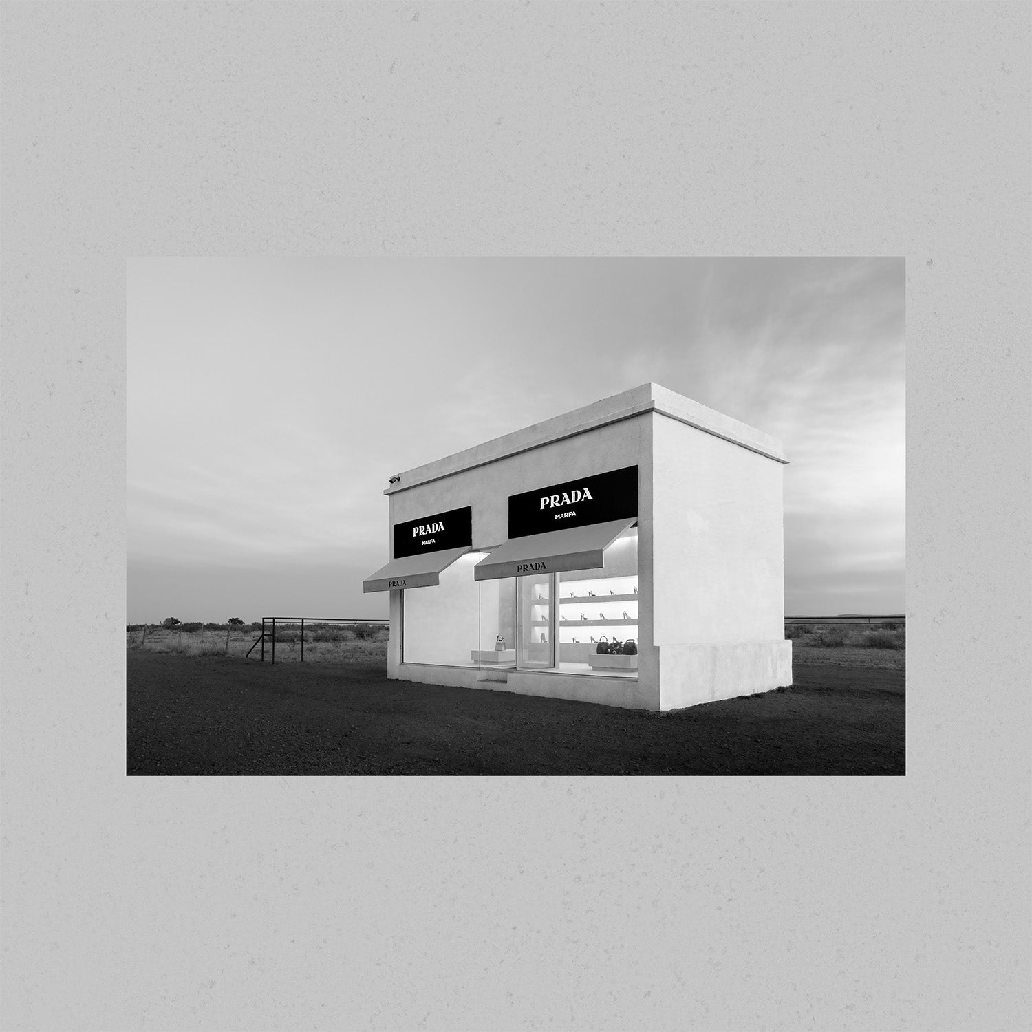 Prada Marfa Black and White Print