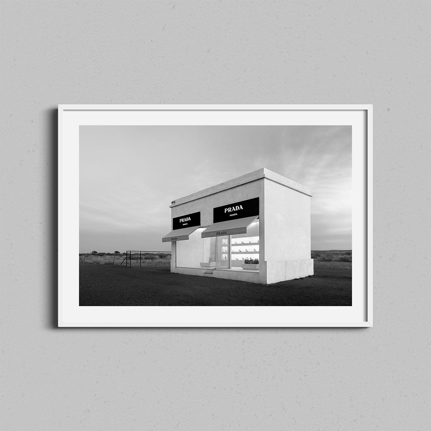 Prada Marfa Black and White Print