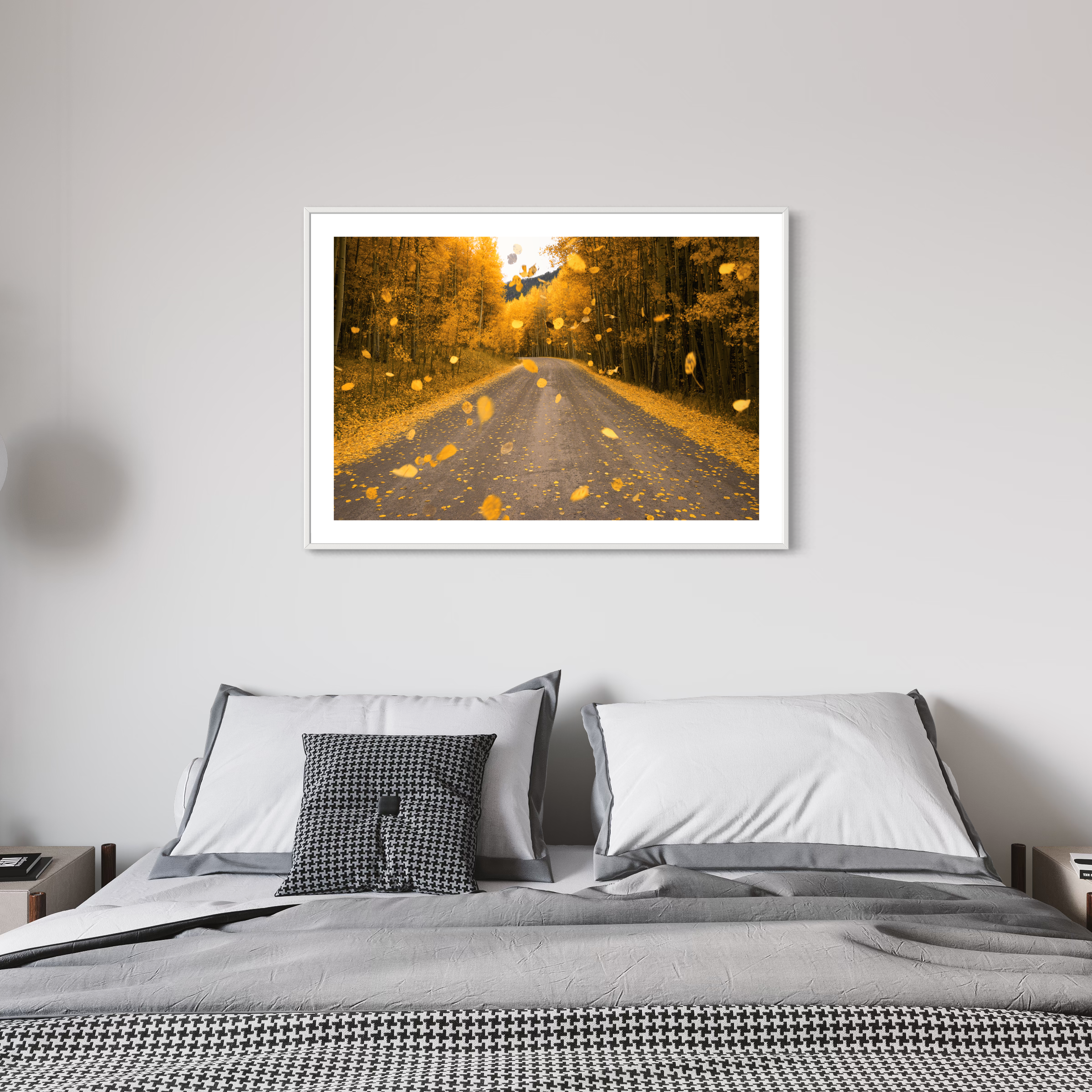 Falling Aspen Leaves Print