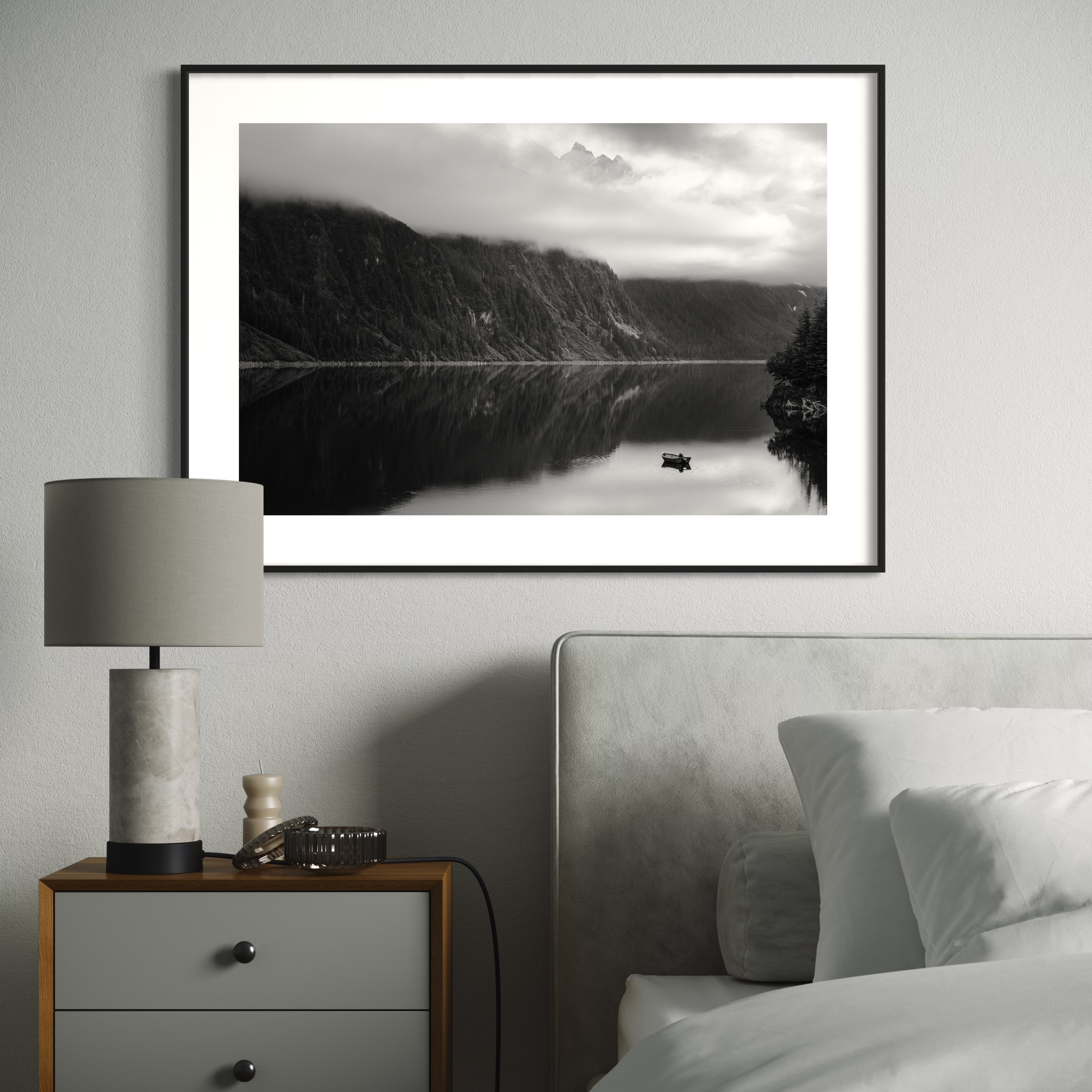 Alaska Foggy Lake Print