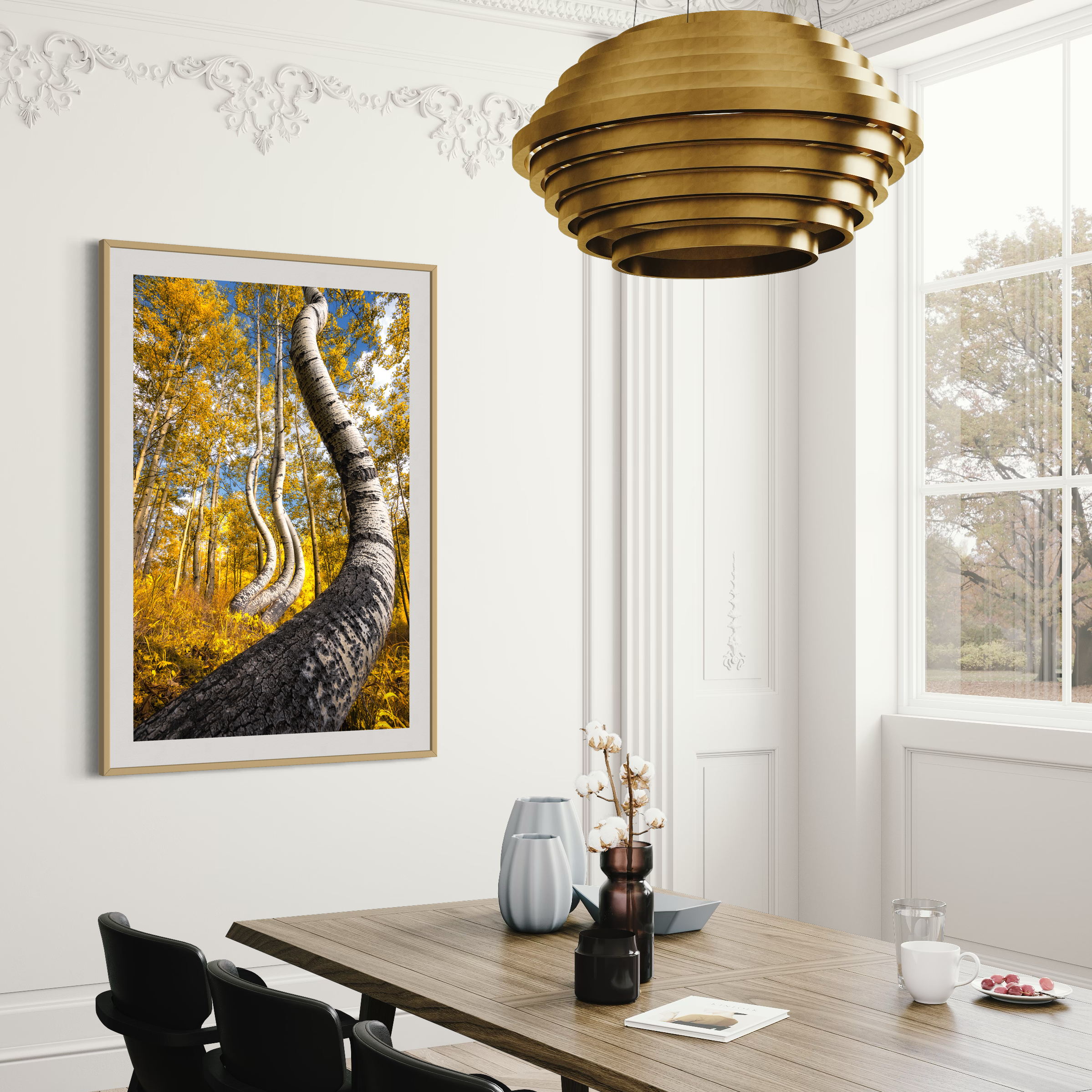 Dancing Autumn Aspen Trees Print