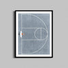 Basketball Court From Above Print